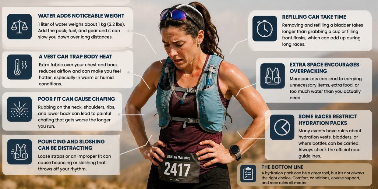The Cons Of Wearing A Hydration Pack On Race Day